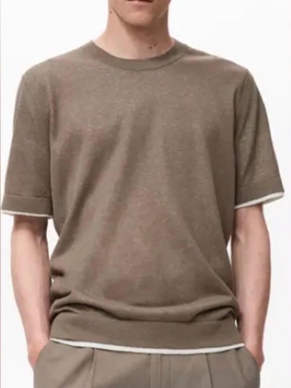 NWT - Mango cotton blend knit shirt.